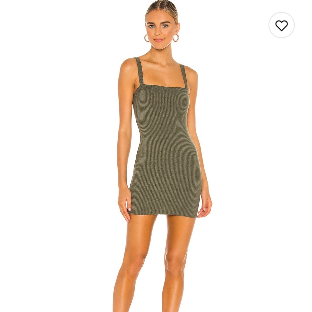 LOVERS and FRIENDS Bradian Dress Green Ribbed